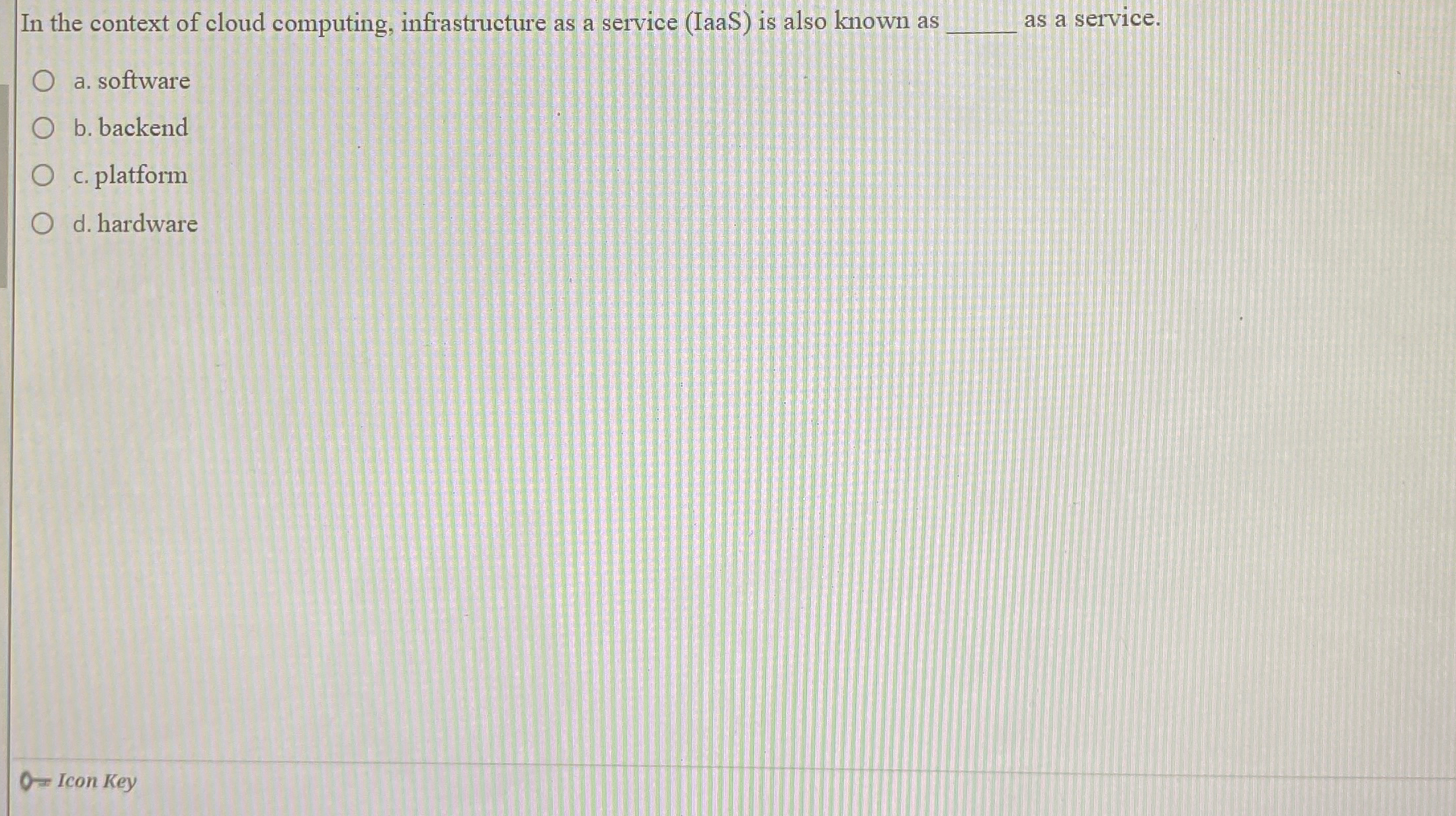 In the context of cloud computing, infrastructure
