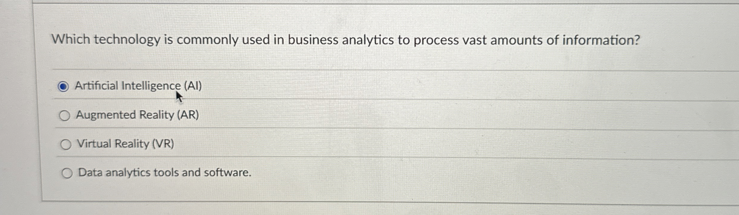 Which technology is commonly used in business