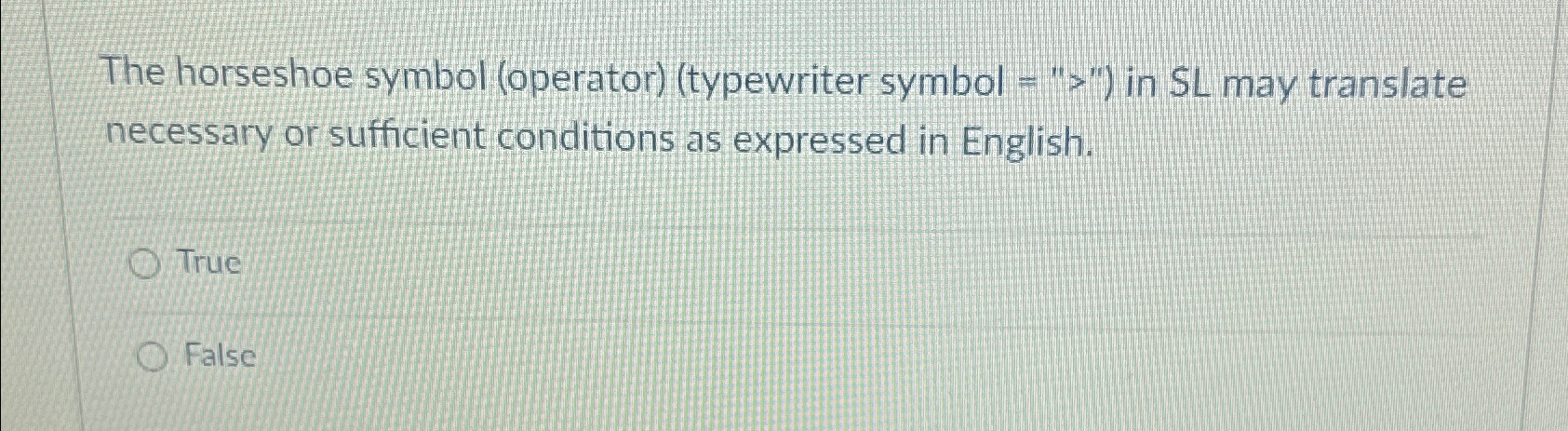 The horseshoe symbol ( operator ) ( typewriter