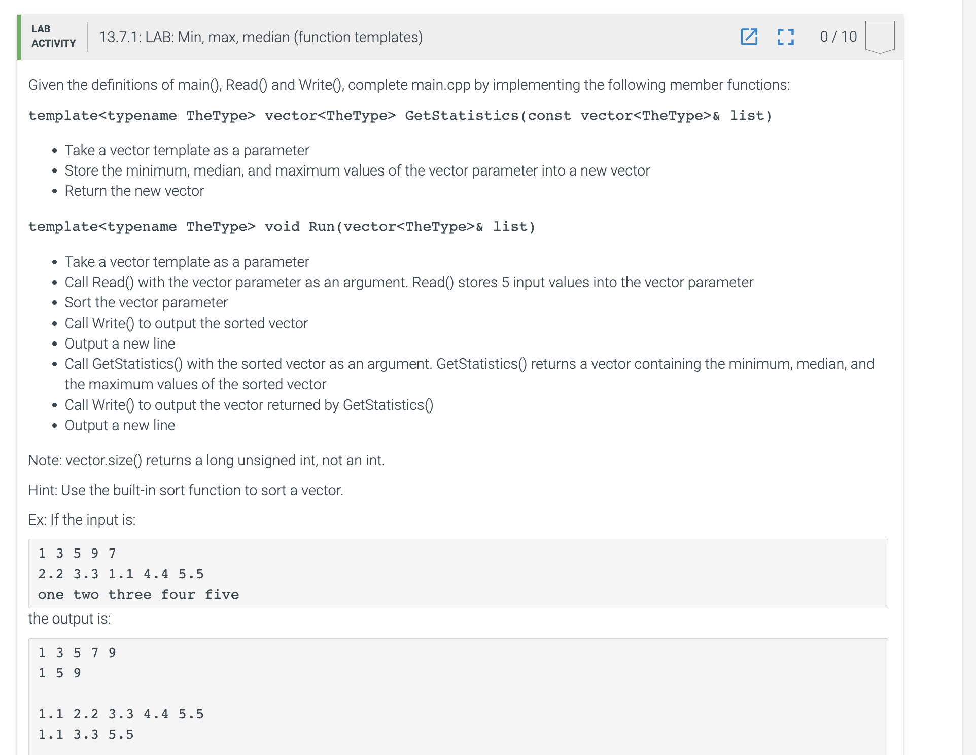 Given the definitions of main ( ) , Read ( ) and
