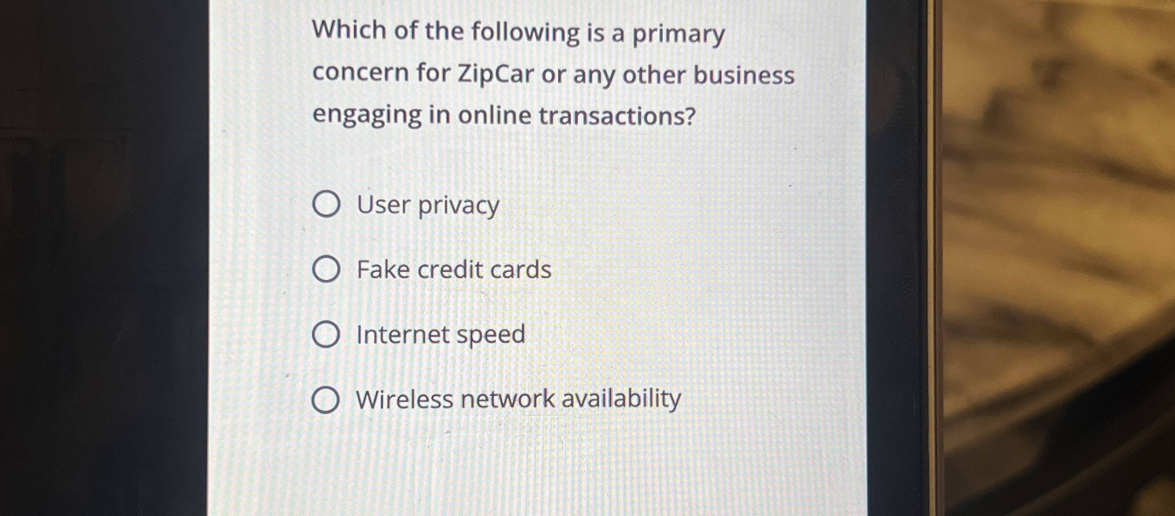 Which of the following is a primary concern for