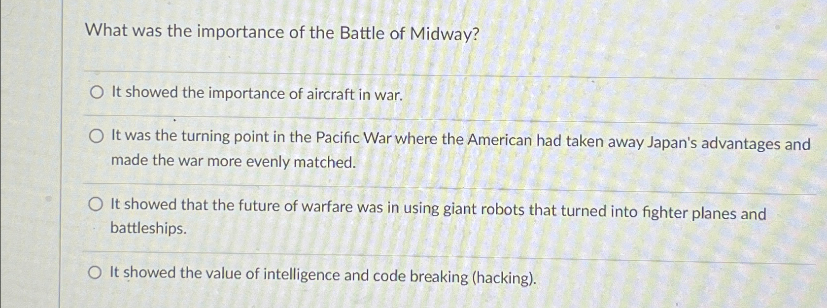 What was the importance of the Battle of Midway?