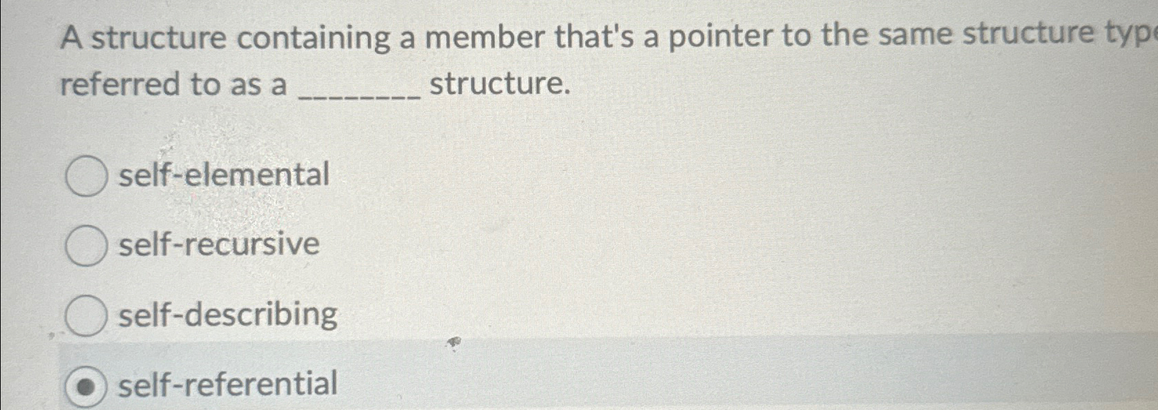 A structure containing a member that's a pointer