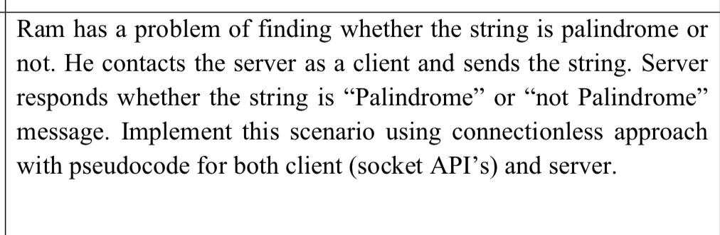 Ram has a problem of finding whether the string