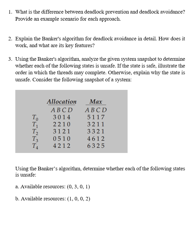 What is the difference between deadlock