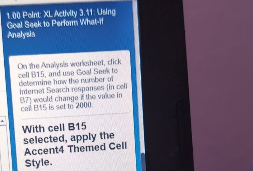1 . 0 0 Point: XL Actlvily 3 . 1 1 : Using Goal
