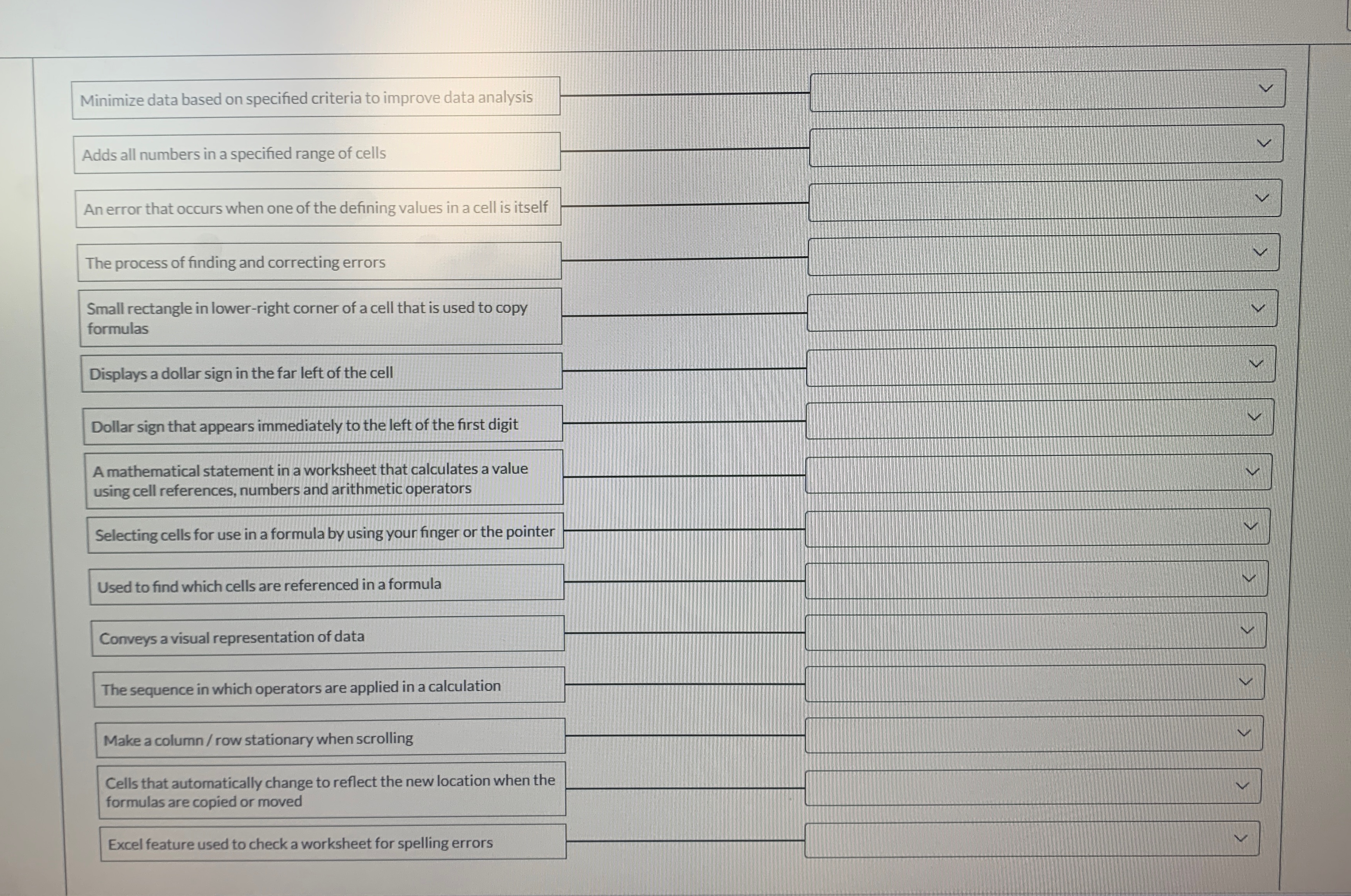 Minimize data based on specified criteria to