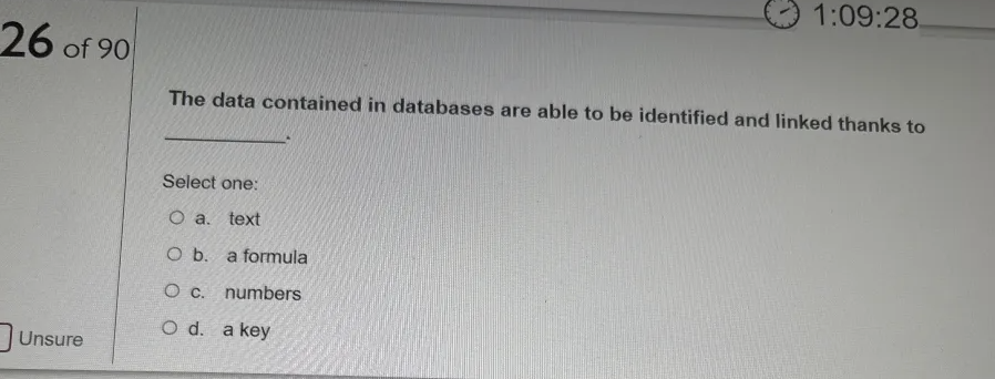 2 6 of 9 0 The data contained in databases are