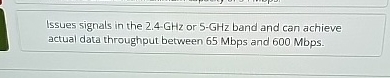Issues signals in the 2 . 4 - G H z or 5 - G H z