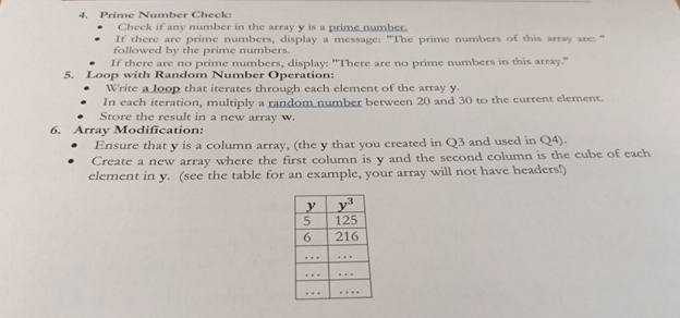 Prime Number Check: Check if any number in the