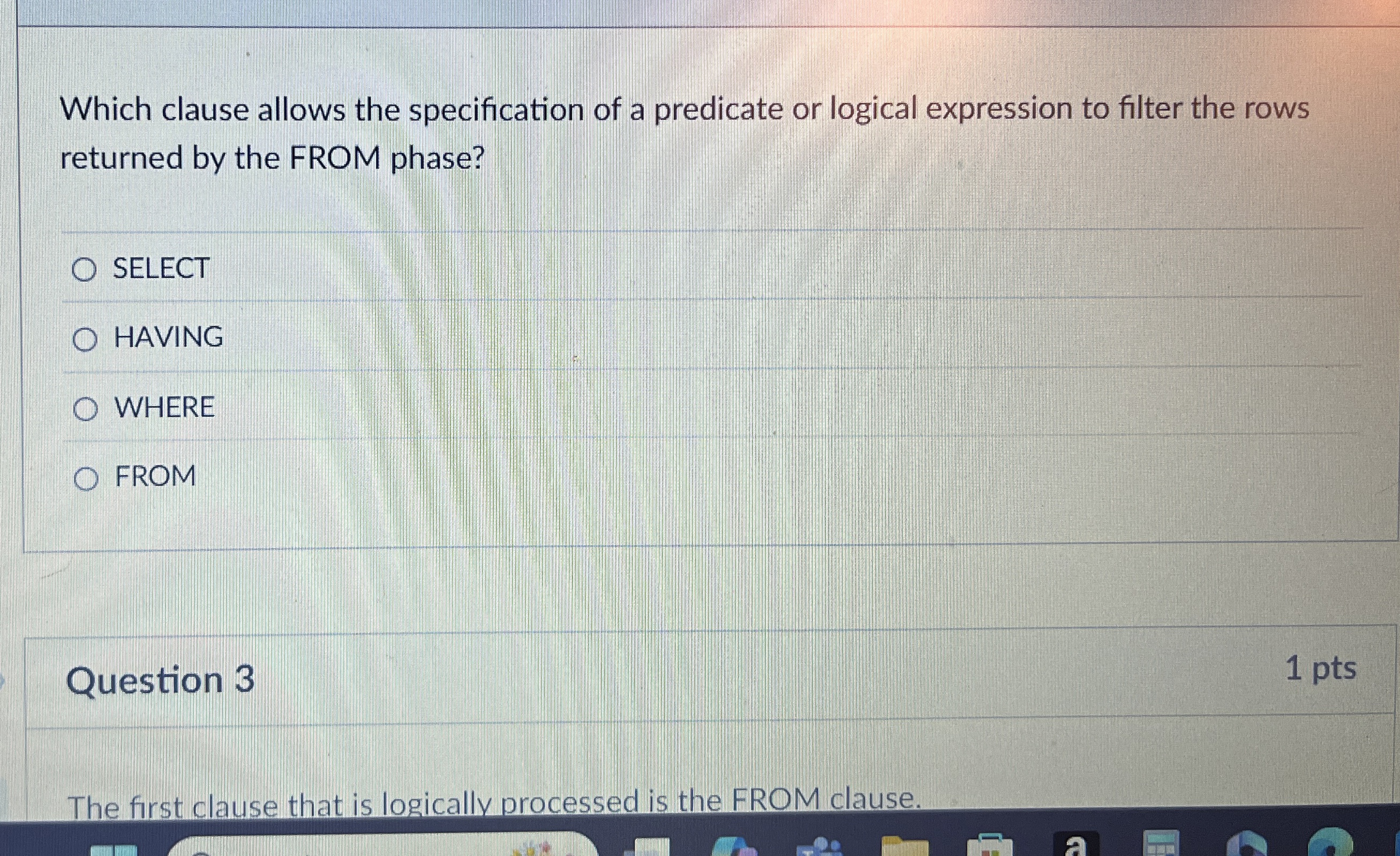 Which clause allows the specification of a