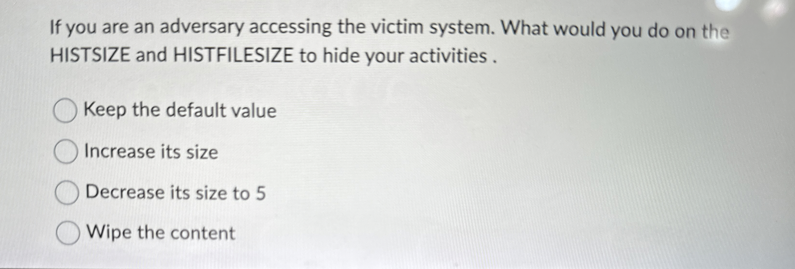 If you are an adversary accessing the victim