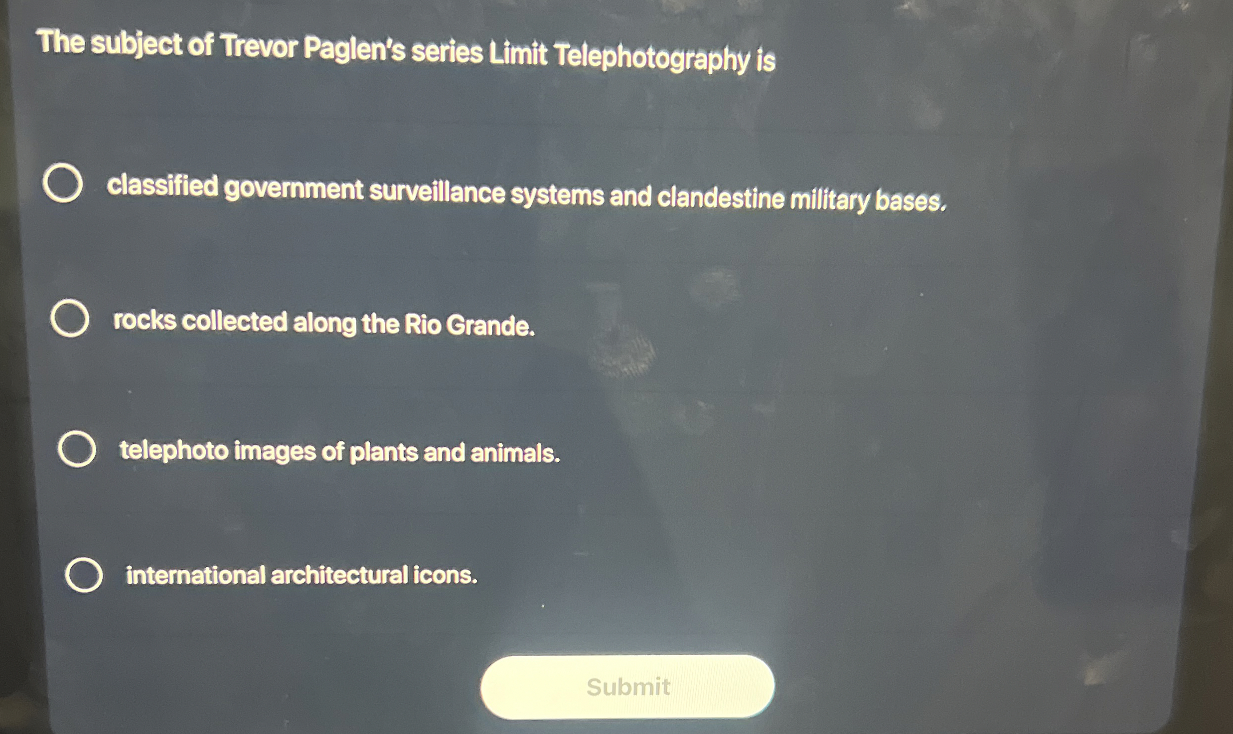 The subject of Trevor Paglen's series Limit