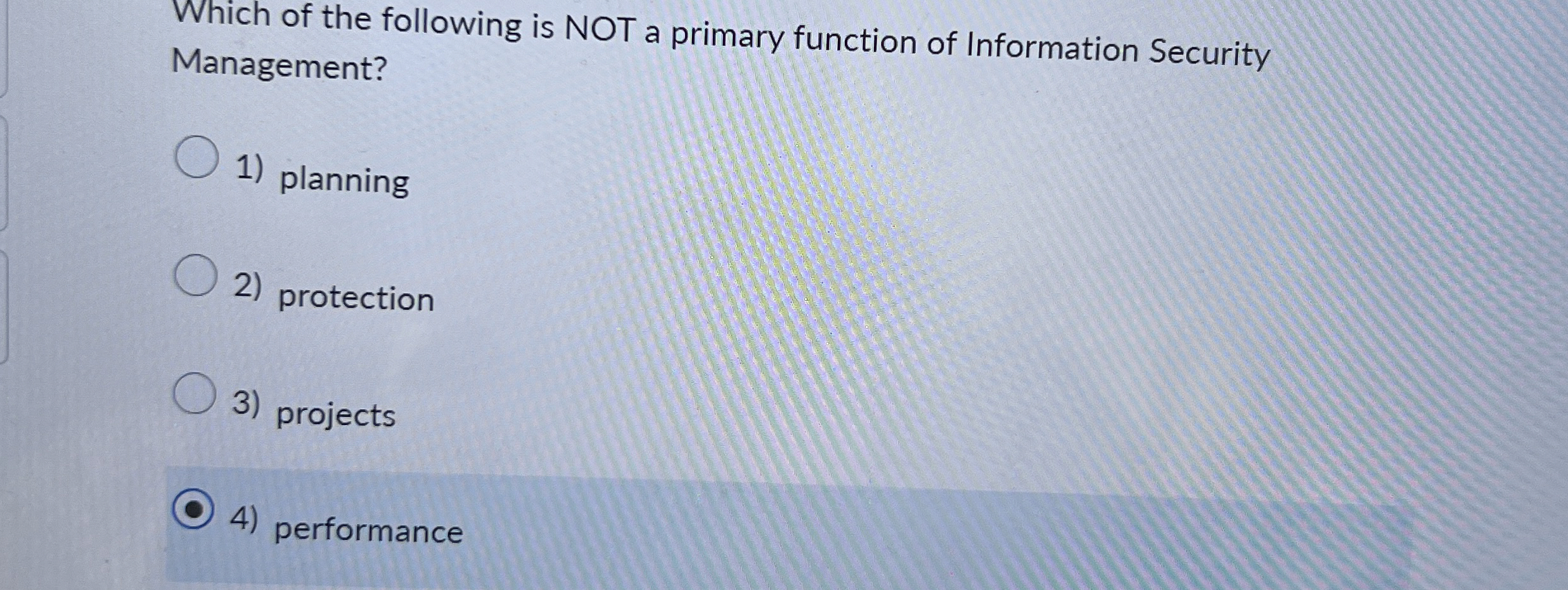 Which of the following is NOT a primary function