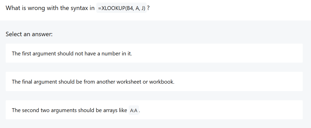 What is wrong with the syntax in = x L O O KUP (