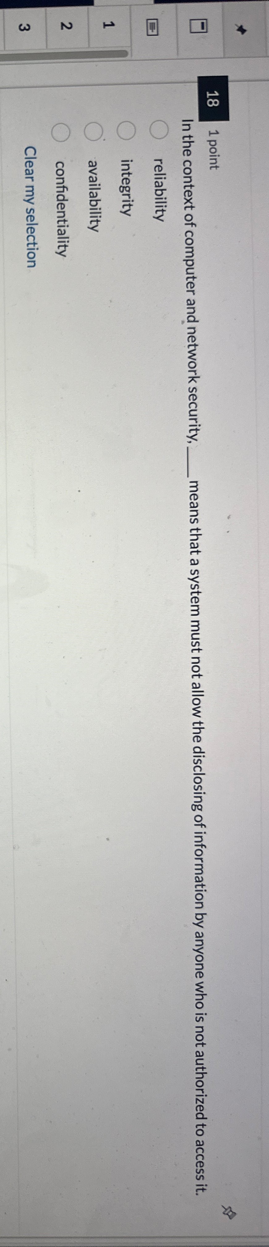 1 8 1 point In the context of computer and