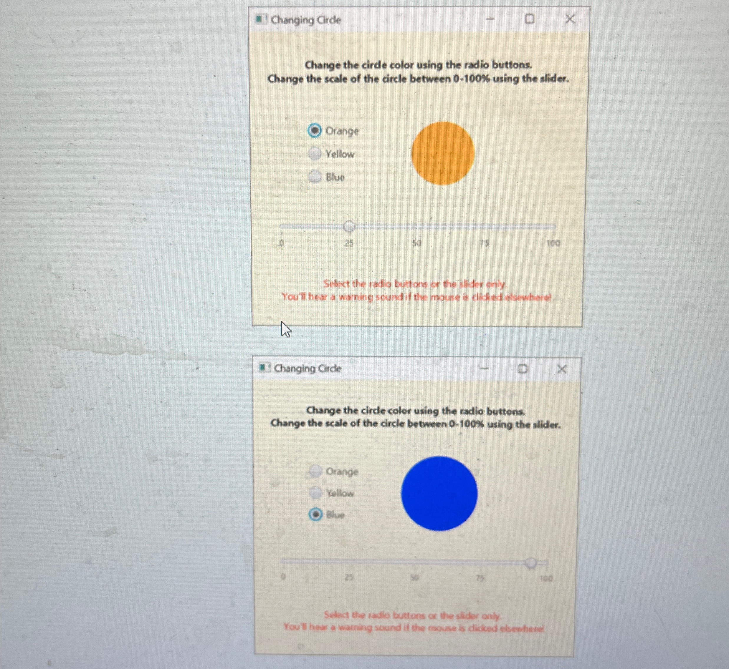 Please provide testing screenshots. Design and