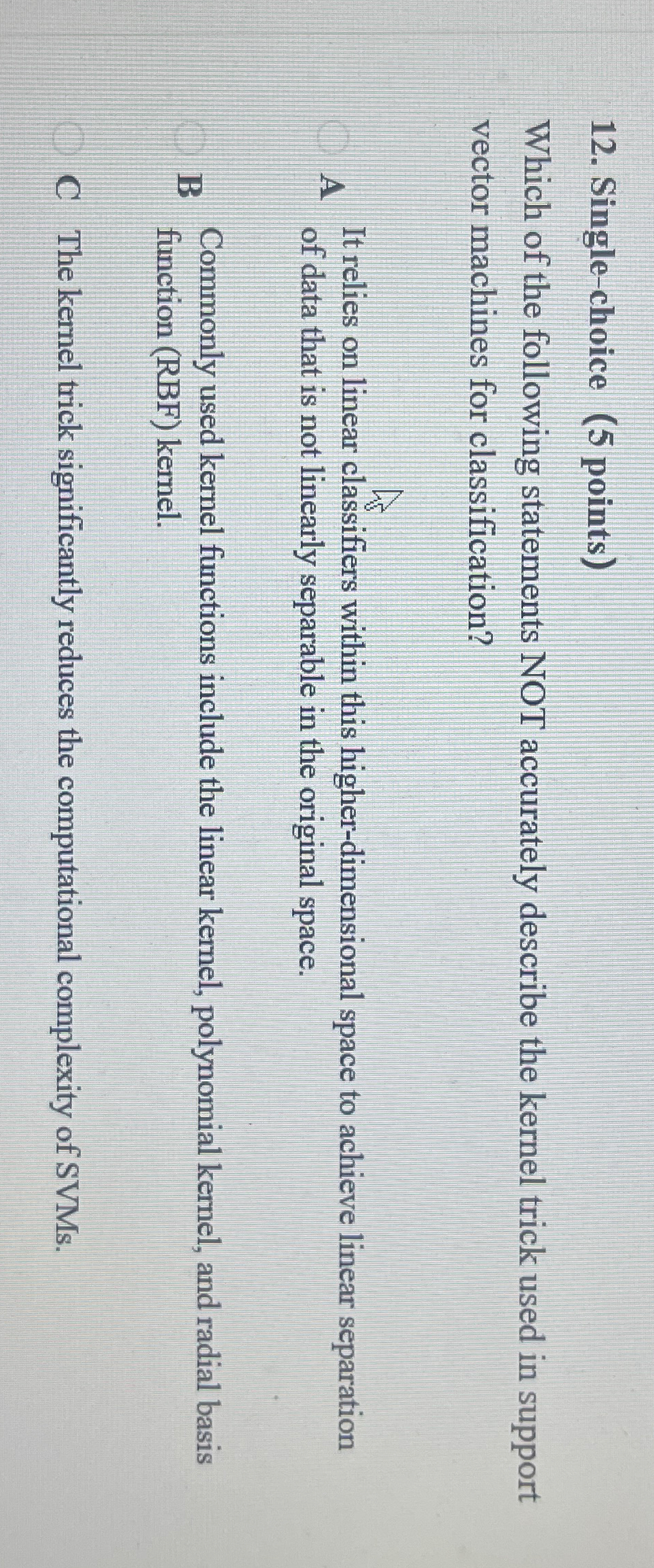 Single - choice ( 5 points ) Which of the