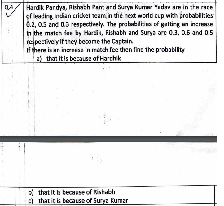 b ) that it is because of Rishabh c ) that it is