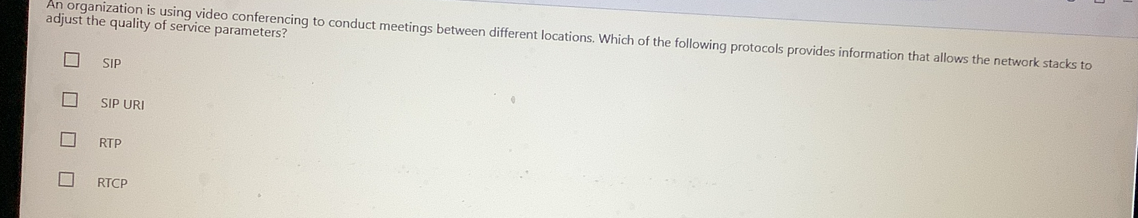 An organization is using video conferencing to