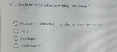 Who should be responsible for writing user