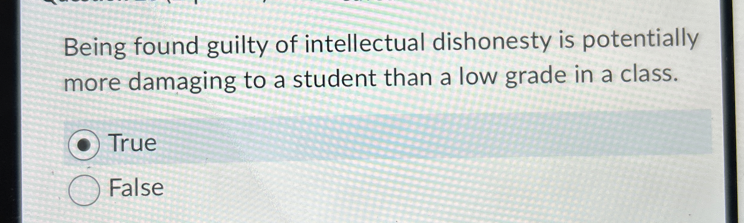 Being found guilty of intellectual dishonesty is