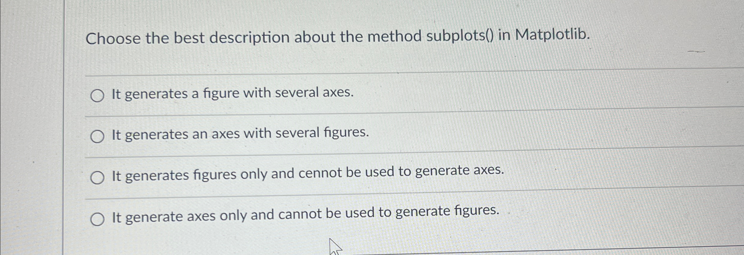 Choose the best description about the method
