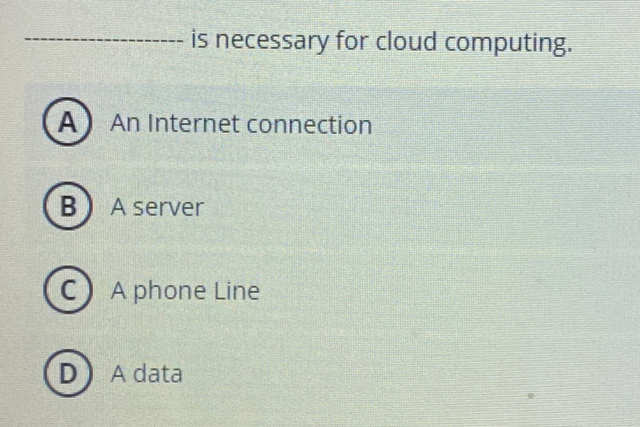 s necessary for cloud computing. An Internet