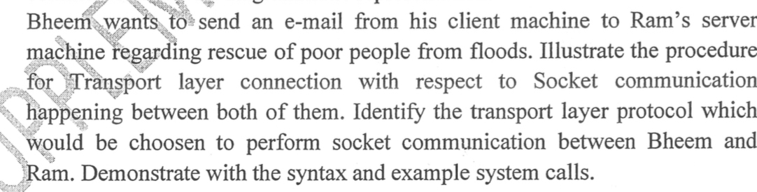 Bheem wants to send an e - mail from his client