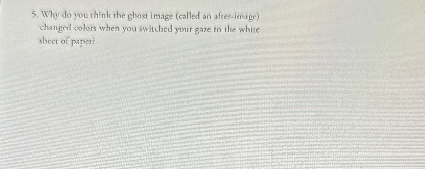 Why do you think the ghost image ( called an