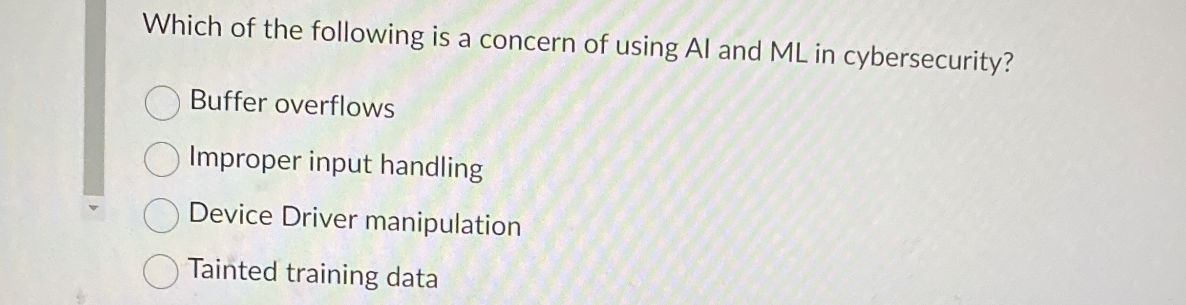 Which of the following is a concern of using AI