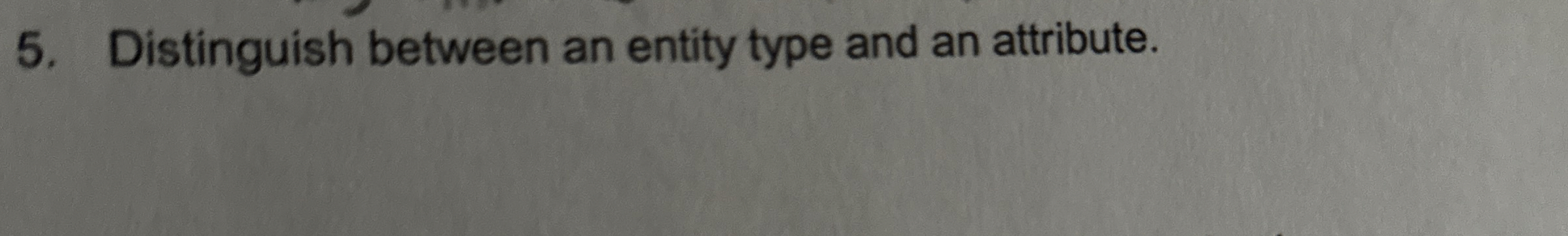 Distinguish between an entity type and an