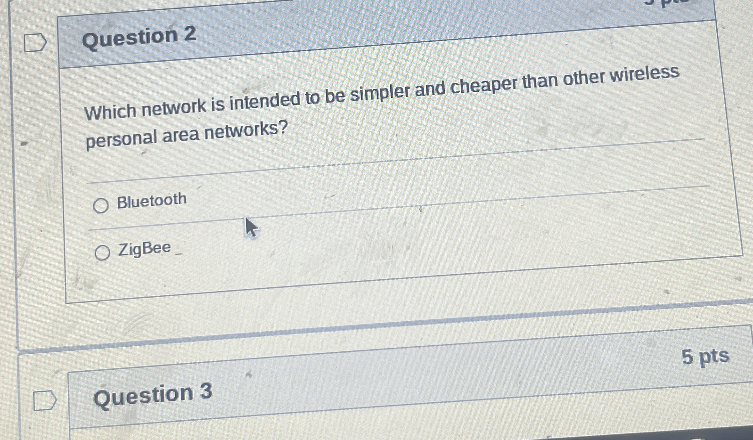 Question 2 Which network is intended to be