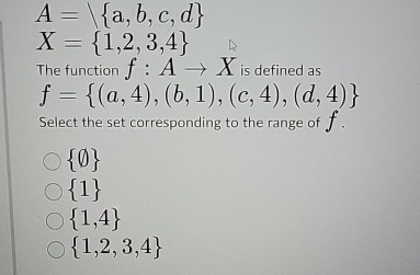 A ? ? ? = { a , b , c , d } x = { 1 , 2 , 3 , 4 }