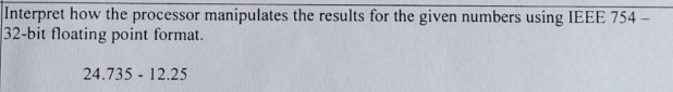 Interpret how the processor manipulates the