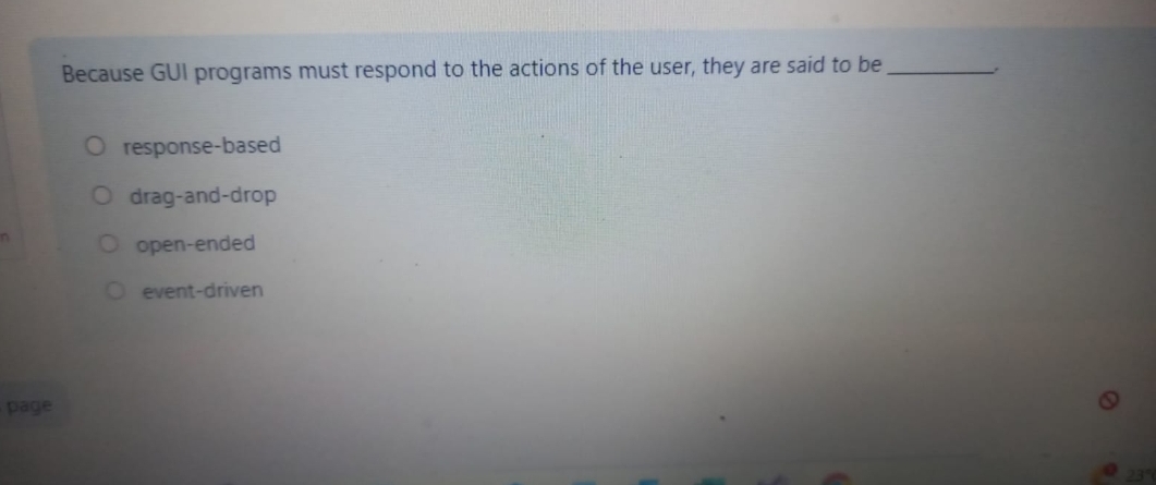 Because GUI programs must respond to the actions