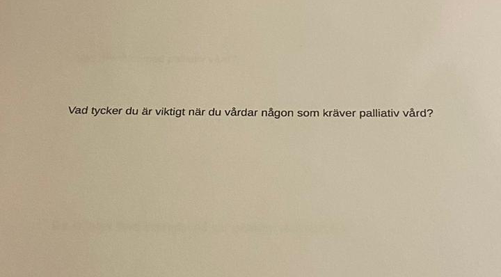 Vad tycker du r viktigt n r du v rdar n gon som