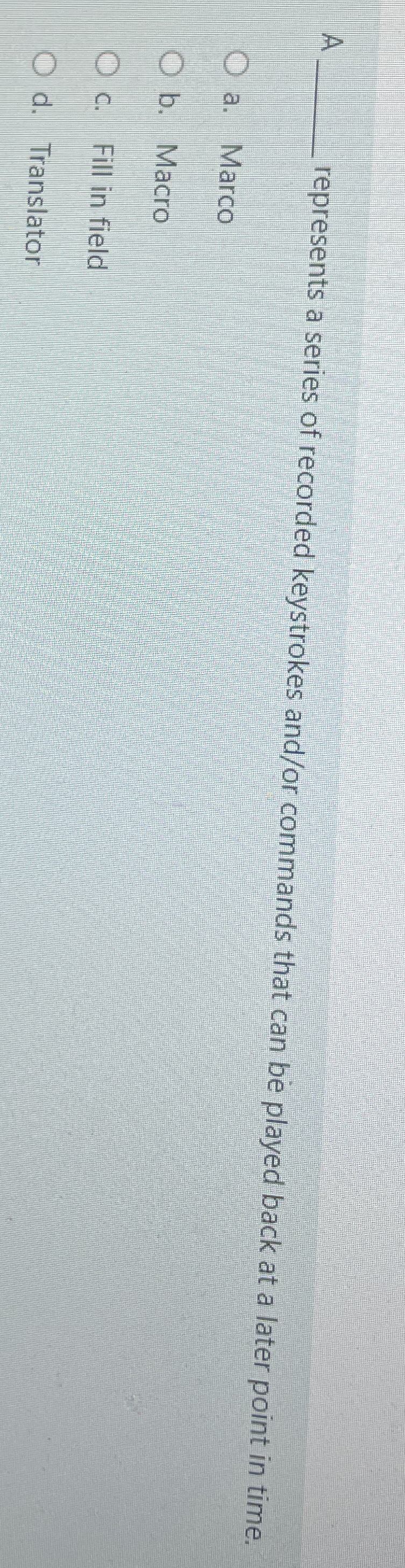 A q , represents a series of recorded keystrokes
