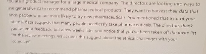 rou dre a product manager for a large medical