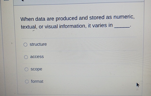 When data are produced and stored as numeric,
