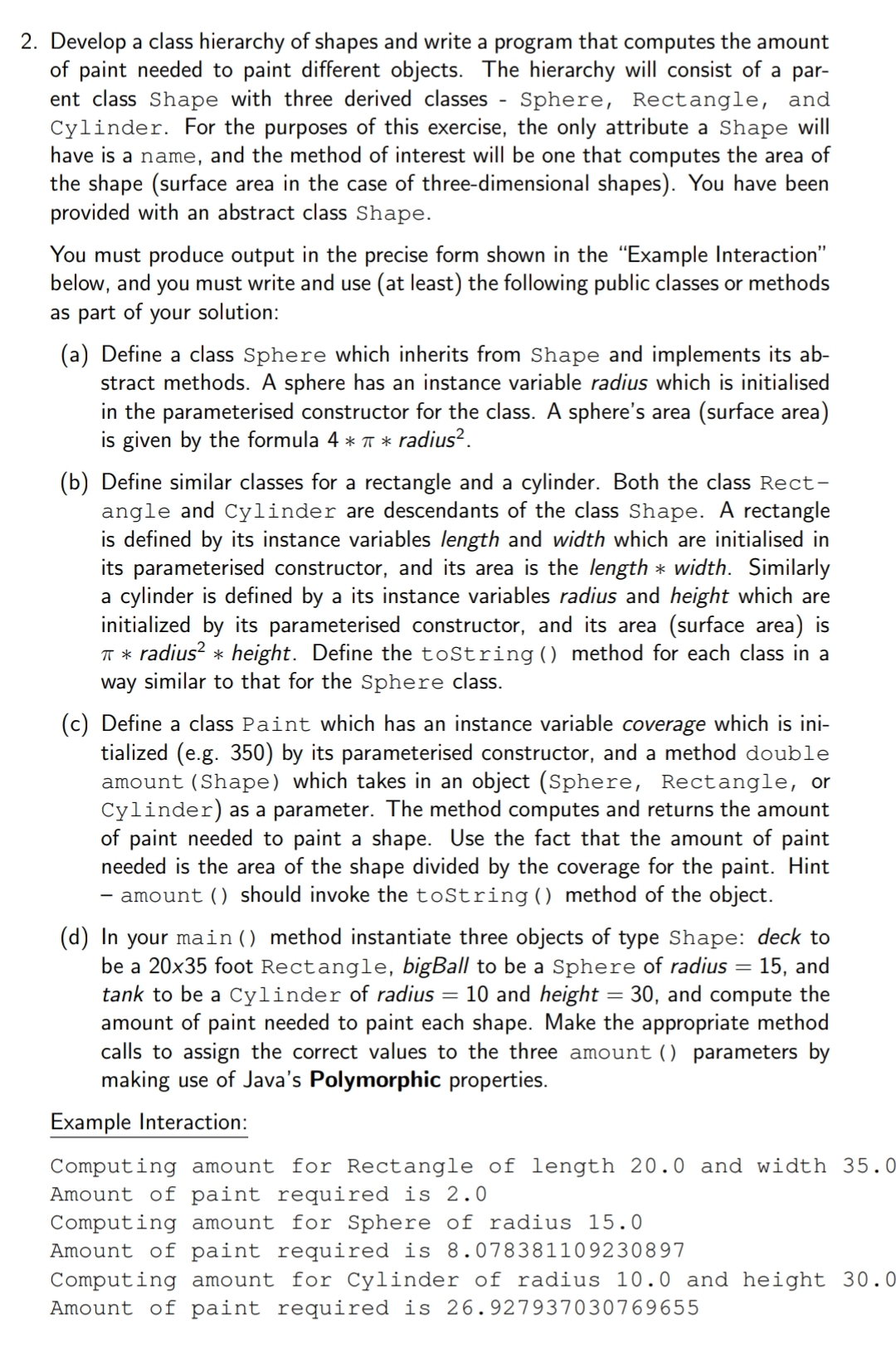 Java code in eclipse please