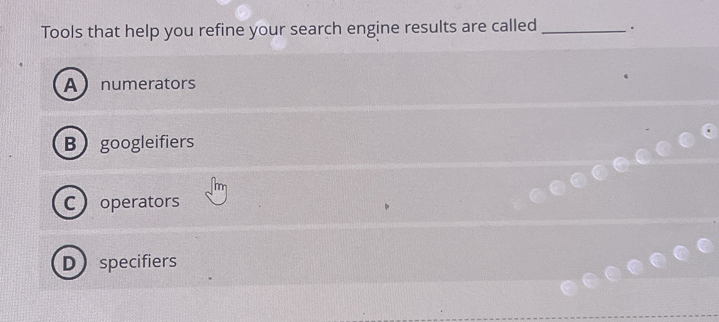 Tools that help you refine your search engine