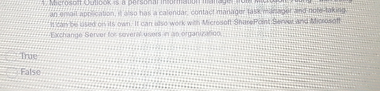Microsoft Outlook is a personal information
