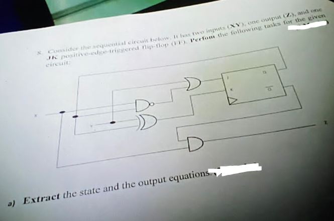 a ) Extract the state and the output equationan