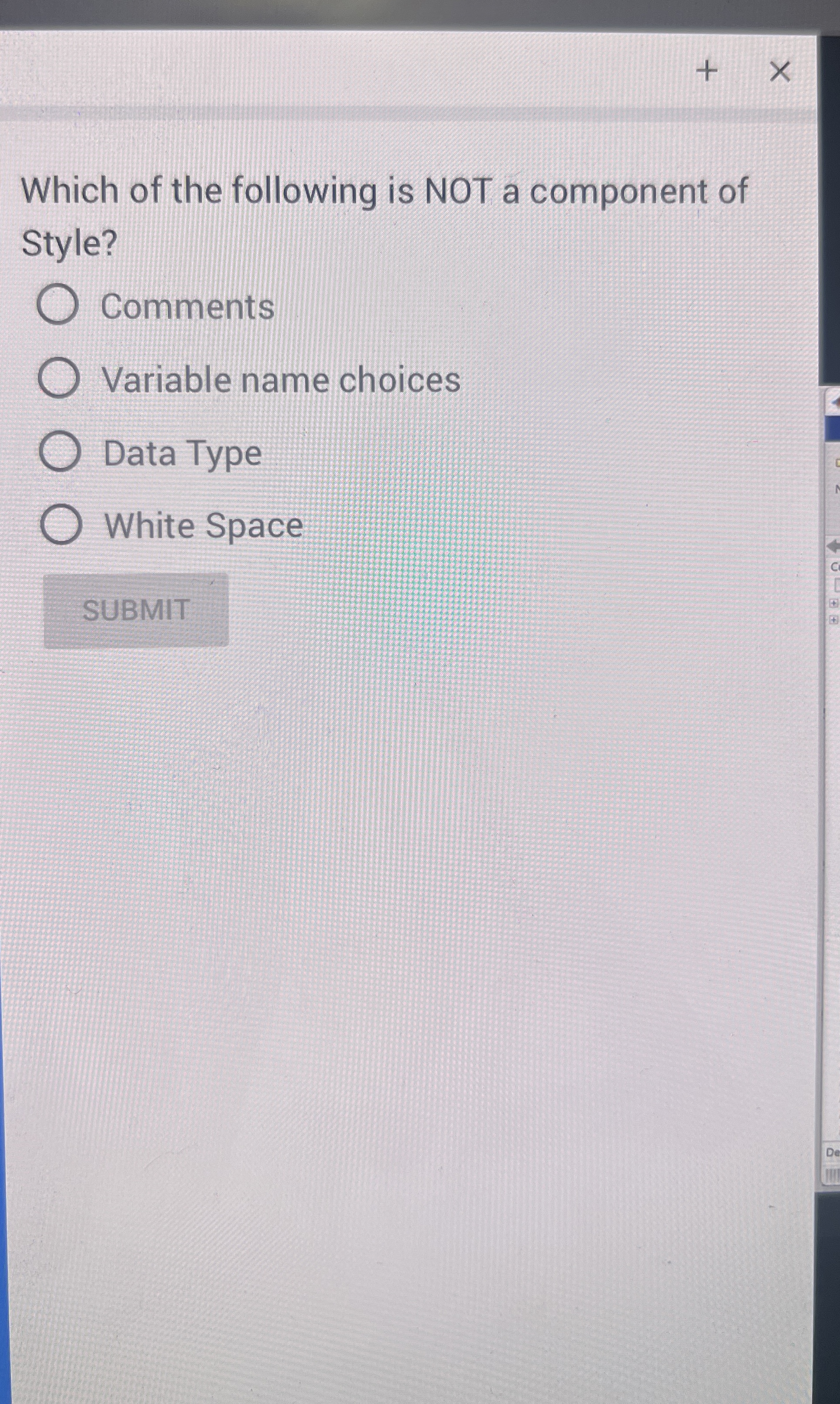 Which of the following is NOT a component of