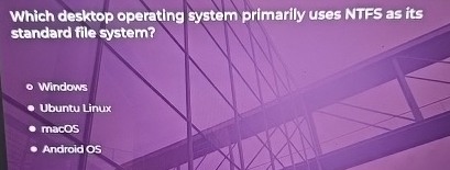 Which desktop operating system primarily uses