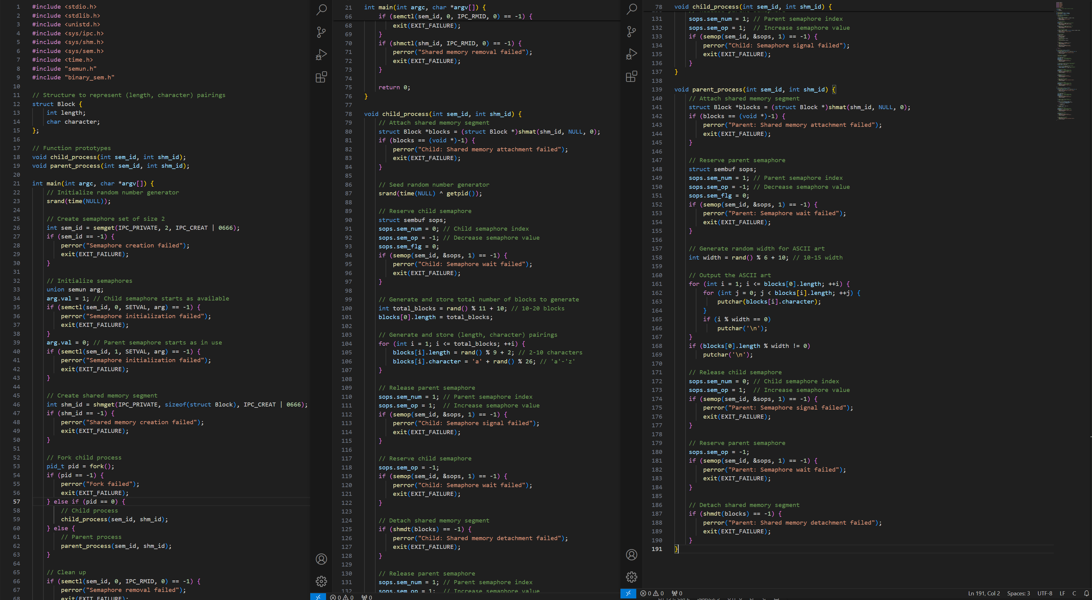 In C , no file pointers, The provided code is a