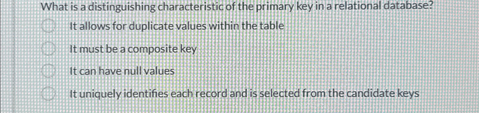 What is a distinguishing characteristic of the