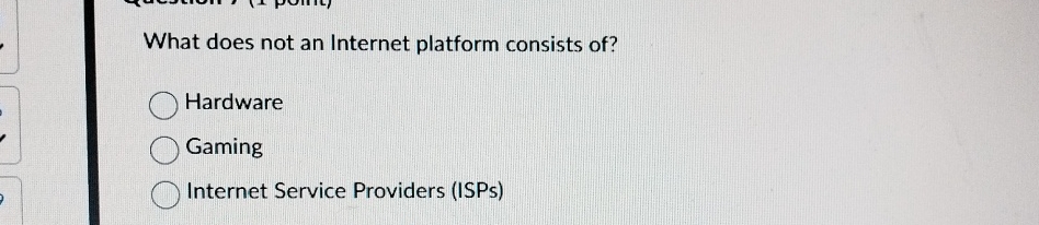 What does not an Internet platform consists of ?