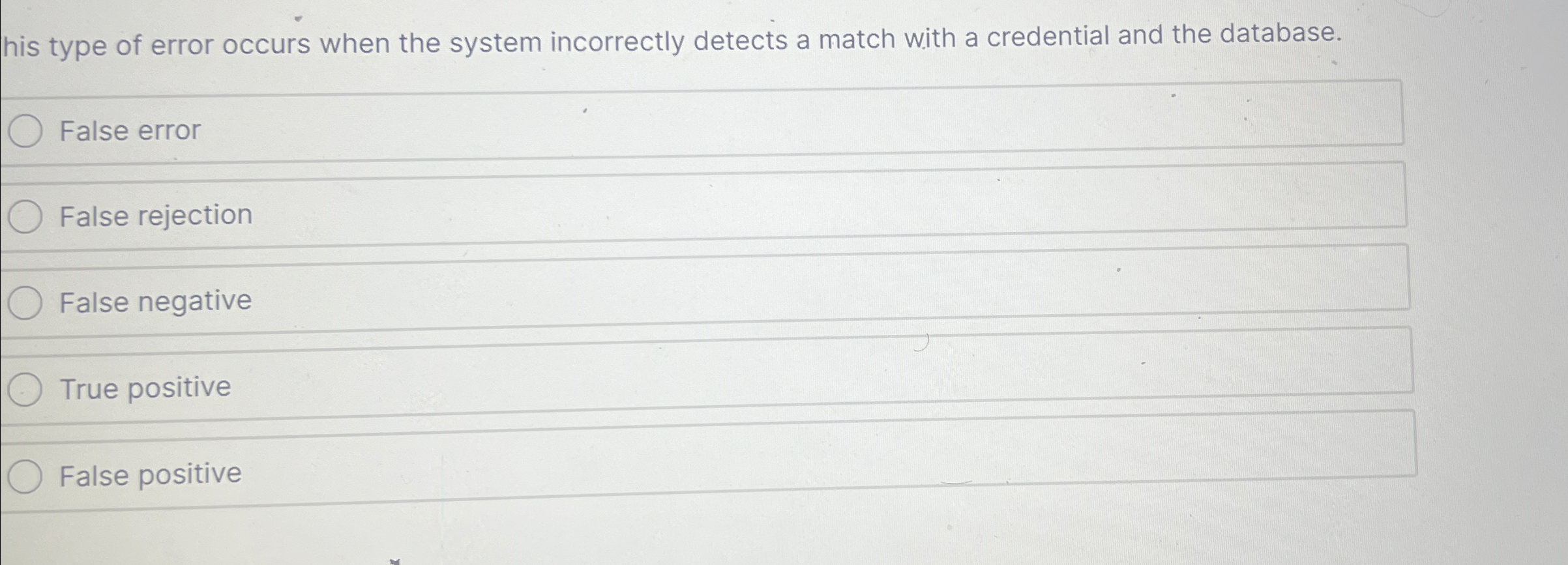 this type of error occurs when the system